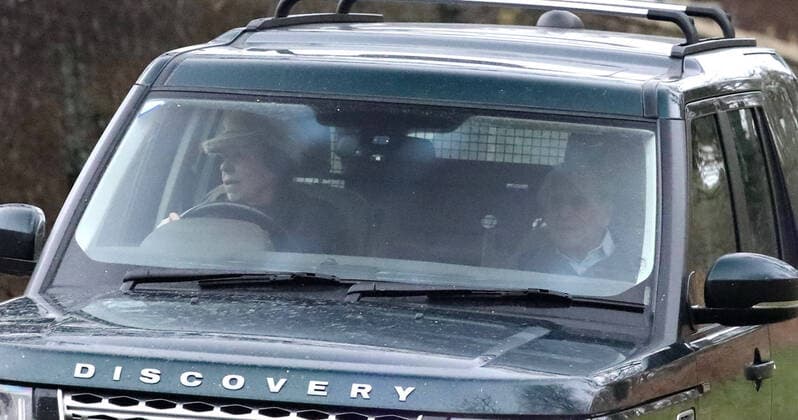 Princess Anne, The Princess Royal, driving with Prince Philip (Duke of Edinburgh) in the passenger seat (not wearing a seatbelt, on the day that Queen Elizabeth II is seen out in public driving around the Sandringham Estate, and hopefully on the road to recovering from a slight cold . Two days ago Her Majesty was unable to attend her annual visit to the Women s Institute meeting at West Newton due to feeling under the weather. Queen Elizabeth II, Sandringham, Norfolk, on January 25, 2020. 