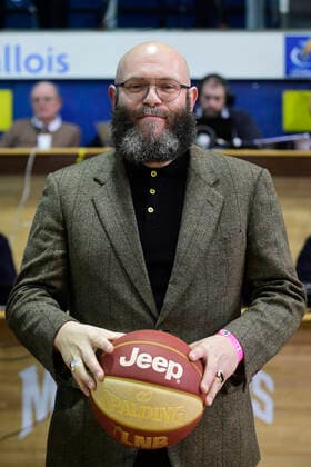 Darko Peric - alias Kelsinki dans la serie Casa de Papel CELEBRITE : Boulogne Levallois vs Monaco - Jeep Elite - 25 01 2020 JBAutissier Panoramic 