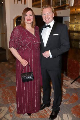 Bilder des Jahres 2020, Entertainment 01 Januar Katharina Fegebank mit Lebenspartner Mathias Wolf beim 71. Hamburger Presseball 2020 im Hotel Kempinski Atlantic. Hamburg, 25.01.2020 *** Katharina Fegebank with life partner Mathias Wolf at the 71 Hamburg Press Ball 2020 at the Hotel Kempinski Atlantic Hamburg, 25 01 2020 Foto:xgbrcix xFuturexImage
