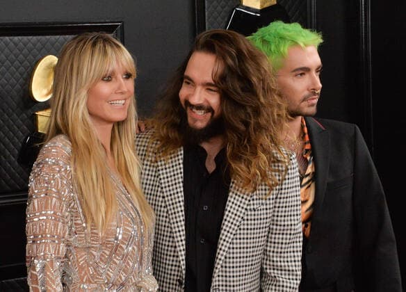 Bilder des Jahres 2020, Entertainment 01 Januar Entertainment Themen der Woche KW04 Entertainment Bilder des Tages (L-R) Heidi Klum, Tom Kaulitz and Bill Kaulitz arrive for the 62nd annual Grammy Awards held at Staples Center in Los Angeles on Sunday, January 26, 2020.  LAP202001261183 JIMxRUYMEN