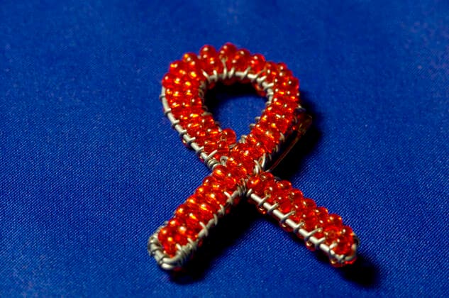beaded aids ribbon  Copyright: xAtholxLewis xGreatstockx GSE-ALE-00040G