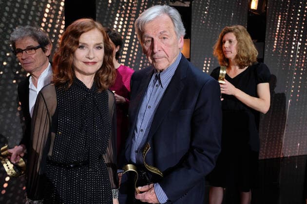 Bilder des Jahres 2020, Entertainment 01 Januar Entertainment Bilder des Tages Prix Lumieres de la presse internationale. Costa Gavras. Isabelle Huppert. EXCLUSIVE 250407 2020-01-27 Paris France  Copyright: xSergexArnalx xStarfacex STAR_250407_021