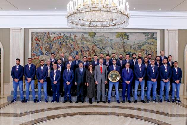 Bilder des Jahres 2020, Entertainment 01 Januar Entertainment Themen der Woche KW05 Entertainment Bilder des Tages MADRID, SPAIN-January 28: Spanish national handball team visit Queen Letizia and King Felipe at Zarzuela palace in Madrid, Spain on January 28, 2020. Copyright: xJimmyxOlsen MediaxPunchx