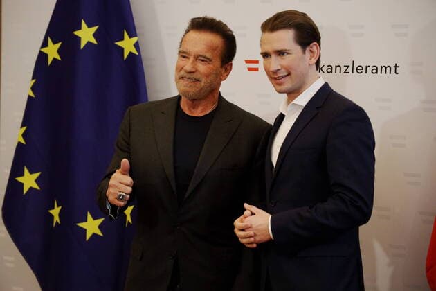 Schwarzenegger bei Kurz Wien, BKA, 28. 01. 2020 Arnold SCHWARZENEGGER besucht Sebastian KURZ