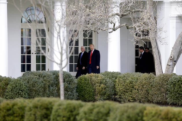January 29, 2020, Washington, District of Columbia, USA: United States President Donald J. Trump and Vice President Mike Pence walk along the colonnade after signing the United States-Mexico-Canada Trade Agreement on the South Lawn of the White House in Washington, D.C.,on Wednesday, January 29, 2020. Credit: CNP Washington USA - ZUMAs152 20200129_zaa_s152_013 Copyright: xJoshuaxLottx