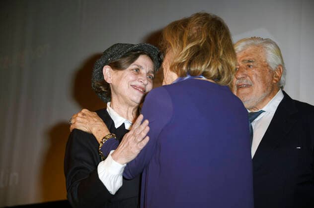 Katharina Thalbach, Nicola Lubitsch und Mario Adorf bei der 62. Verleihung vom Ernst-Lubitsch-Preis 2020 im Kino Babylon. Berlin, 29.01.2020