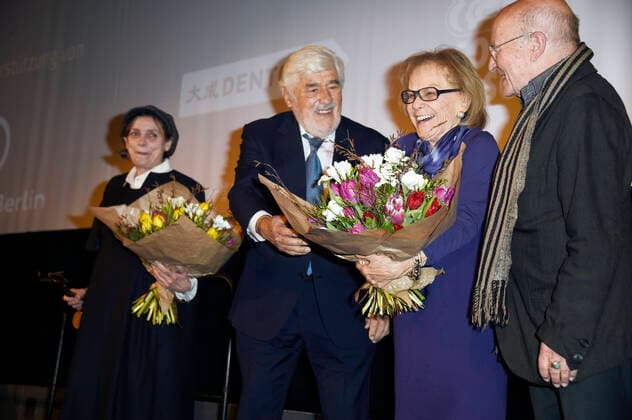 Katharina Thalbach, Mario Adorf, Nicola Lubitsch und Volker Schlöndorff bei der 62. Verleihung vom Ernst-Lubitsch-Preis 2020 im Kino Babylon. Berlin, 29.01.2020