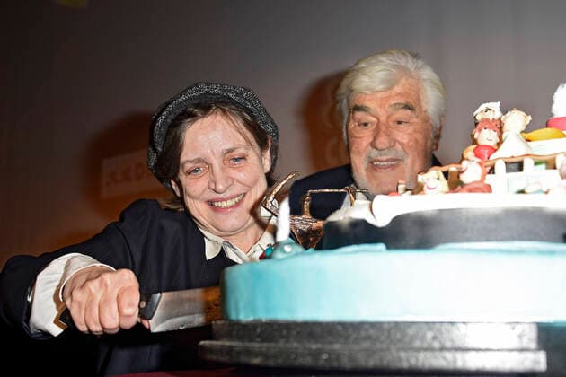 Katharina Thalbach und Mario Adorf bei der 62. Verleihung vom Ernst-Lubitsch-Preis 2020 im Kino Babylon. Berlin, 29.01.2020 *** Katharina Thalbach and Mario Adorf at the 62nd presentation of the Ernst Lubitsch Prize 2020 in the Babylon cinema in Berlin, 29 01 2020 Foto:xN.xKubelkax xFuturexImage