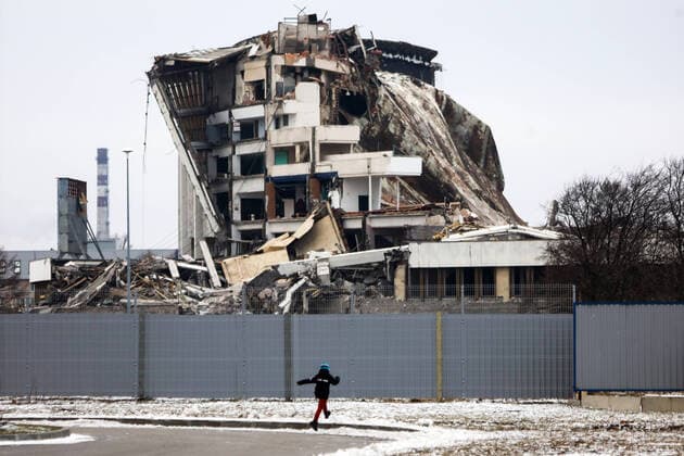 ST PETERSBURG, RUSSIA - FEBRUARY 1, 2020: The ruins of the Saint Petersburg Sports and Concert Complex that partially collapsed during demolition. According to preliminary estimates, the collapse area amounts to 28,000 square meters which comprises about 80% of walls and roof structures. A worker died in the collapse. Roman Pimenov TASS  TS0CC8E5
