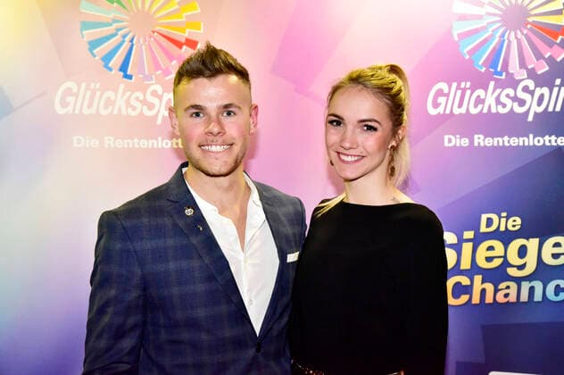 Thomas Vogel und Jessica Schernau beim GlücksSpirale-Film Award 2019 im GOP-Theater. München, 03.02.2020