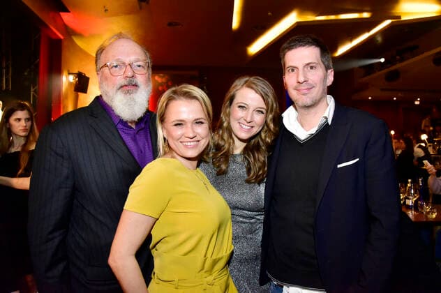 Georg Seitz, Nova Meierhenrich, Nina Eichinger und Christian Becker beim GlücksSpirale-Film Award 2019 im GOP-Theater. München, 03.02.2020