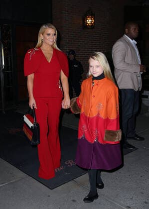 February 6, 2020, New York, New York, United States: Actress and singer Jessica Simpson and her daughter Maxwell Drew Johnson leave a downtown hotel on February 5 2020 in New York City New York United States  - ZUMAny1_ 20200206_zaf_ny1_005 Copyright: xMikexReedx