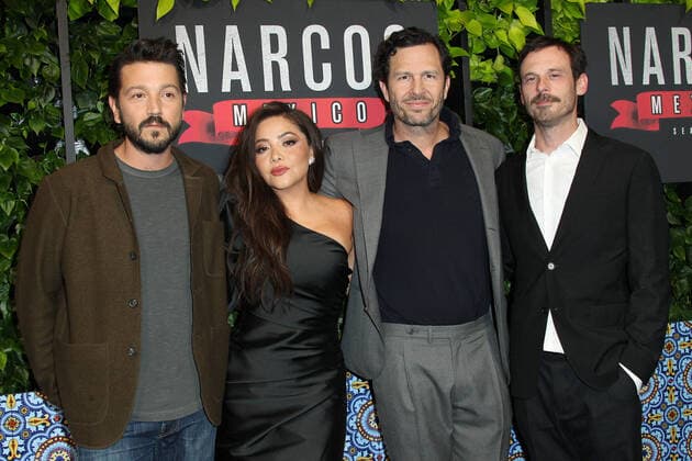 06 February 2020 - Los Angeles, California - Diego Luna, Teresa Ruiz, Eric Newman, Scoot McNairy. Netflix?s Narcos: Mexico Season 2 Special Screening held at the Netflix Home Theater in Los Angeles, California. Photo Credit: AdMedia 250936 2020-02-06 California Los Angeles Etats-Unis  Copyright: xAdMediax STAR_250936_031