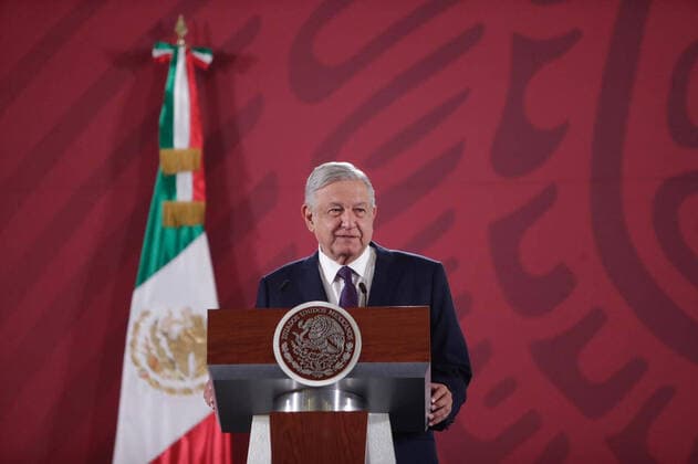 Mexiko Stadt, PK Präsident Lopez Obrador zur Flugzeug Lotterie February 7, 2020: EUM20200207NAC04.JPG.CIUDAD DE MEXICO PresidencyPresidencia-AMLO.- El presidente de la Republica Mexicana, Andres Manuel Lopez Obrador, durante su conferencia de prensa mananera este viernes 7 de febrero de 2020 en Palacio Nacional. Durante el encuentro con medios de comunicacion, el jefe del Ejecutivo federal confirmo la rifa del avion presidencial. Foto: Agencia EL UNIVERSALIvan StephensEVZ Copyright: xElxUniversalx