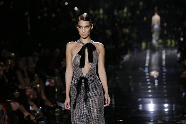 Bella Hadid walks on the runway at the Tom Ford AW20 Show at Milk Studios on Friday, February 07, 2020 in Hollywood, California.  LAP20200207515 JOHNxANGELILLO