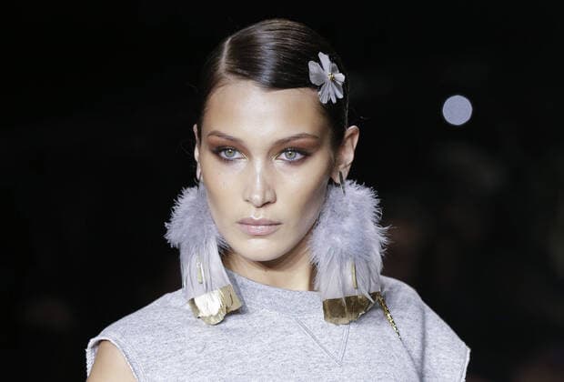 Bella Hadid walks on the runway at the Tom Ford AW20 Show at Milk Studios on Friday, February 07, 2020 in Hollywood, California.  LAP20200207506 JOHNxANGELILLO