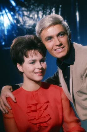 Cornelia Conny Froboess und Rex Gildo, Deutschland 1960. Cornelia Conny Froboess with singer Rex Gildo, Germany 1960. Nur redaktionelle Nutzung. Editorial usage only. Copyright: ArthurxGrimm UnitedArchives82001954
