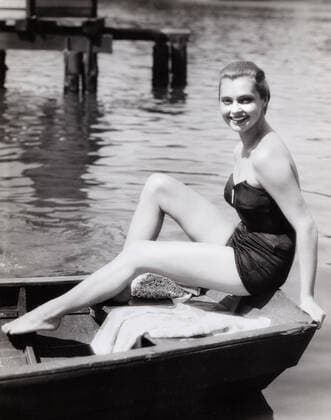 Nadja Tiller, österreichische Schauspielerin, Deutschland um 1955. Austrian actress Nadja Tiller, Germany around 1955. Nur redaktionelle Nutzung. Editorial usage only. Copyright: ArthurxGrimm UnitedArchives82005764
