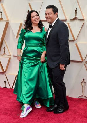 Kristen Anderson-Lopez and Robert Lopez arrive for the 92nd annual Academy Awards at the Dolby Theatre in the Hollywood section of Los Angeles on Sunday, February 9, 2020.  LAP20200209055 JIMxRUYMEN