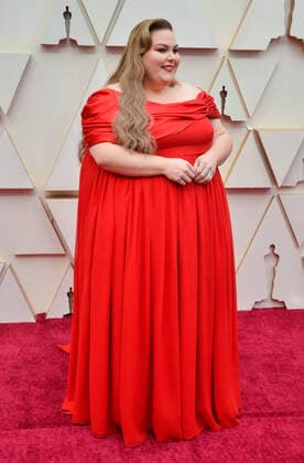 Chrissy Metz arrives for the 92nd annual Academy Awards at the Dolby Theatre in the Hollywood section of Los Angeles on Sunday, February 9, 2020.  LAP20200209112 JIMxRUYMEN