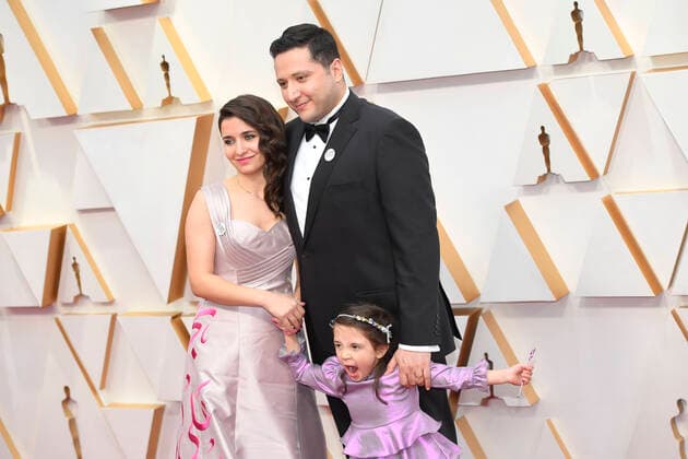 February 9, 2020, Los Angeles, California, USA: WAAD AL-KATEAB, HAMZU AL-KATEAB AND SAMA AL-KATEAB during red carpet arrivals for the 92nd Academy Awards, presented by the Academy of Motion Picture Arts and Sciences (AMPAS), at the Dolby Theatre in Hollywood. Los Angeles USA - ZUMAz03_ 20200209_zbp_z03_044 Copyright: xKevinxSullivanx