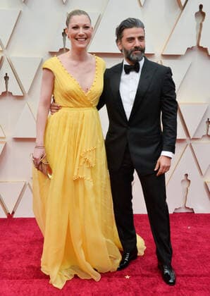 Elvira Lind and Oscar Isaac arrive for the 92nd annual Academy Awards at the Dolby Theatre in the Hollywood section of Los Angeles on Sunday, February 9, 2020.  LAP20200209217 JIMxRUYMEN