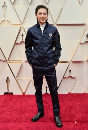Timothée Chalamet arrives for the 92nd annual Academy Awards at the Dolby Theatre in the Hollywood section of Los Angeles on Sunday, February 9, 2020.  LAP20200209546 JIMxRUYMEN