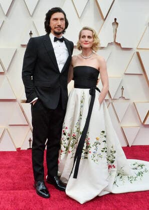 Adam Driver and Joanne Tucker arrive for the 92nd annual Academy Awards at the Dolby Theatre in the Hollywood section of Los Angeles on Sunday, February 9, 2020.  LAP20200209255 JIMxRUYMEN
