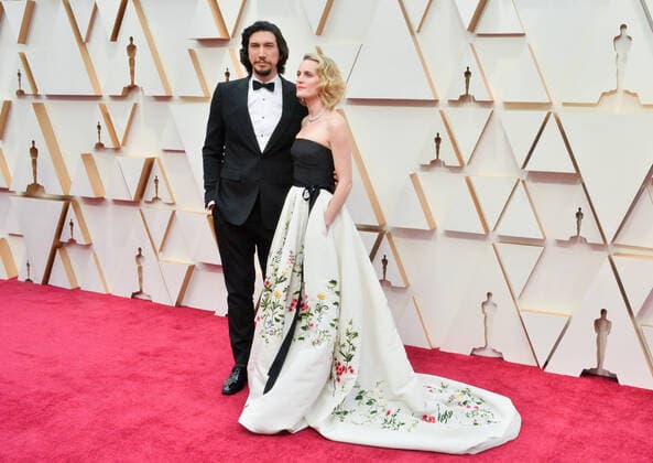 Adam Driver and Joanne Tucker arrive for the 92nd annual Academy Awards at the Dolby Theatre in the Hollywood section of Los Angeles on Sunday, February 9, 2020.  LAP20200209256 JIMxRUYMEN
