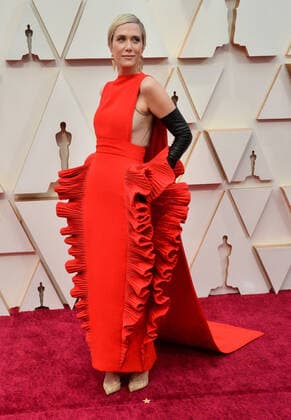 Kristen Wiig arrives for the 92nd annual Academy Awards at the Dolby Theatre in the Hollywood section of Los Angeles on Sunday, February 9, 2020.  LAP20200209284 JIMxRUYMEN