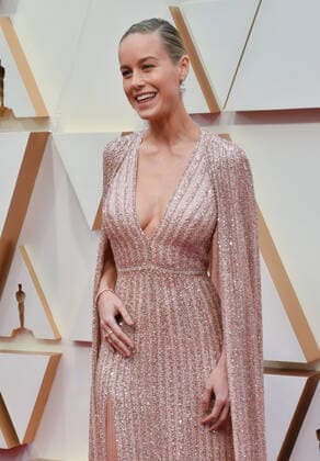 Brie Larson arrives for the 92nd annual Academy Awards at the Dolby Theatre in the Hollywood section of Los Angeles on Sunday, February 9, 2020.  LAP20200209303 JIMxRUYMEN