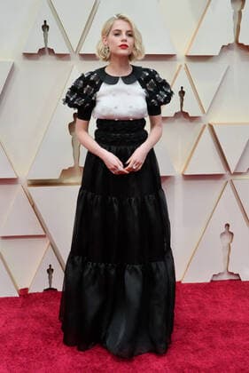 Lucy Boynton arrives for the 92nd annual Academy Awards at the Dolby Theatre in the Hollywood section of Los Angeles on Sunday, February 9, 2020.  LAP20200209335 JIMxRUYMEN