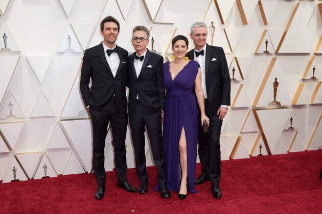 Bruno Collet, second from left, and Jean-Francois Le Corre, right, and guets arrive on the red carpet of The 92nd OscarsÂ® at the DolbyÂ® Theatre in Hollywood, CA on Sunday, February 9, 2020. Los Angeles CA USA  Copyright: xNickxAgrox 33967109PLX