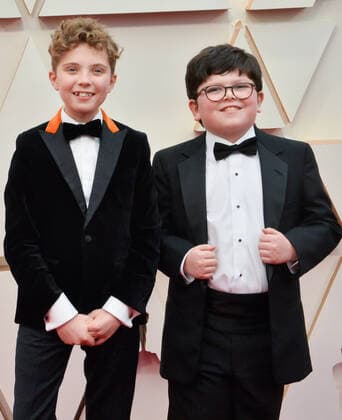 Roman Griffin Davis and Archie Yates arrive for the 92nd annual Academy Awards at the Dolby Theatre in the Hollywood section of Los Angeles on Sunday, February 9, 2020.  LAP20200209747 JIMxRUYMEN