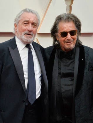 Robert De Niro and Al Pacino arrive for the 92nd annual Academy Awards at the Dolby Theatre in the Hollywood section of Los Angeles on Sunday, February 9, 2020.  LAP20200209670 JIMxRUYMEN