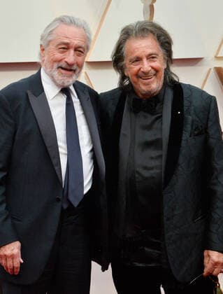 Robert De Niro and Al Pacino arrive for the 92nd annual Academy Awards at the Dolby Theatre in the Hollywood section of Los Angeles on Sunday, February 9, 2020.  LAP20200209672 JIMxRUYMEN