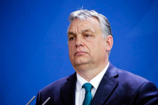 10.02.2020, Berlin, Deutschland - Pressestatements von Bundeskanzlerin Angela Merkel und des Ministerpraesidenten der Republik Ungarn, Viktor Orban, vor dem gemeinsamen Gespraech im Bundeskanzleramt. Foto: Viktor Orban, Ministerpraesident von Ungarn.