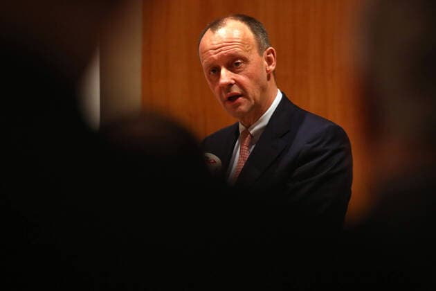 Friedrich Merz (CDU) CDA Preisverleihung Roswith Oerter Preis an Heinrich Weiss Inhaber SMS Group am 10.02.2020 in Siegen Deutschland
