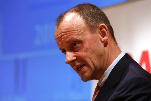 Friedrich Merz (CDU) CDA Preisverleihung Roswith Oerter Preis an Heinrich Weiss Inhaber SMS Group am 10.02.2020 in Siegen Deutschland