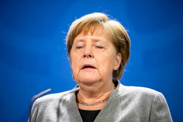 News Bilder des Tages Bundeskanzlerin Angela Merkel waehrend eines Pressestatements vor einem Treffen mit dem Hungarischen Premierminister Viktor Orban (nicht im Bild) im Kanzleramt in Berlin am 10. Februar 2020. Kanzlerin Merkel trifft Viktor Orban in Berlin