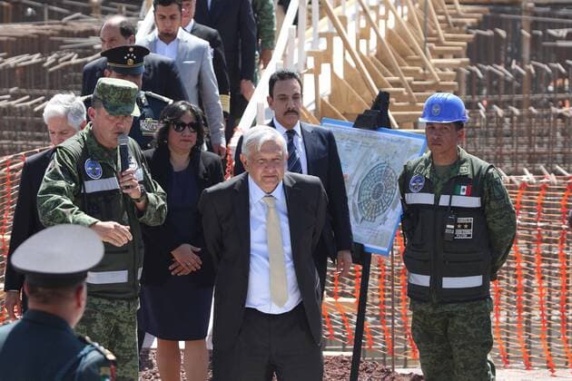 February 10, 2020: EUM20200210NAC09.JPG.CIUDAD DE MEXICO Presidency Presidencia-AMLO.- En el marco del Dia de las Fuerzas Armadas, el presidente de la Republica Mexicana, Andres Manuel Lopez Obrador, realiza un recorrido por los avances en las obras del Aeropuerto Felipe Ãngeles de Santa Lucia, lunes 10 de febrero de 2020. Foto: Agencia EL UNIVERSAL EVZ  - ZUMAu78_ 20200210_zaf_u78_008 Copyright: xCarlosxMejia ElxUniversalx