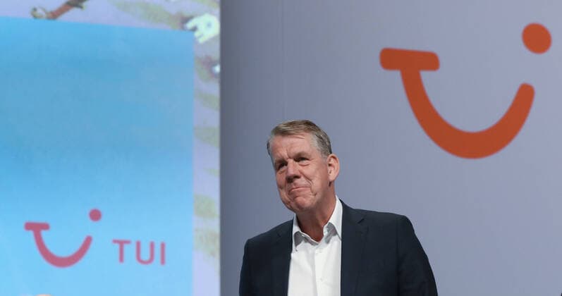 Hannover, 11.02.2020, :der Vorstandsvorsitzende der Tui Group, Friedrich Joussen, während der Hauptversammlung der Tui Group in der TUI Arena, Der weltgrößte Reisekonzern Tui, legt seine Geschäftszahlen für das erste Quartal vor.