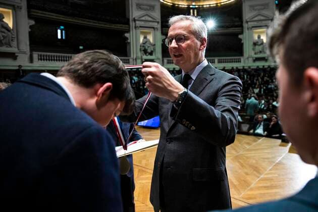 Paris, France, February 12th, 2020 - National Awards Ceremony for the Class of 2019 Winners of the competition Un des Meilleurs Apprentis de France - French Finance and Economy Minister Bruno Le Maire  Copyright: xAlexisxSciardx