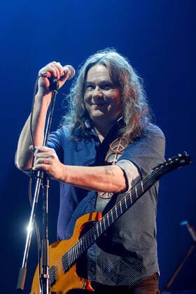 MOSCOW, RUSSIA - FEBRUARY 13, 2020: Sergei Chigrakov, leader of the Chizh & Co Russian rock band, performs during the 13th Chartova Dyuzhina annual music awards ceremony at VTB Arena - Dynamo Central Stadium. Artyom Geodakyan TASS  TS0CE26B