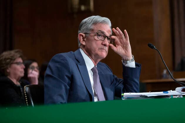 Chair of the Federal Reserve Jerome Powell testifies before the U.S. Senate Committee on Banking, Housing, and Urban Affairs at the United States Capitol in Washington D.C., U.S. on Wednesday, February 12, 2020. Copyright: xStefanixReynoldsx