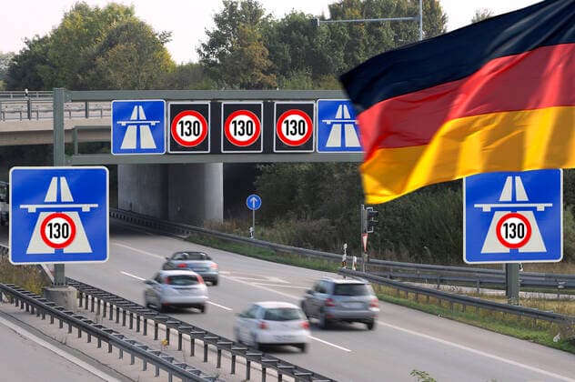 FOTOMONTAGE: Bundesrat Abstimmung zum Tempolimit Tempolimit: Deutschland diskutiert ueber eine Geschwindigkeitsbegrenzung auf der Autobahn auf eine Hoechstgeschwindigkeit von 130 km h. *** PHOTOMONTICS Bundesrat Vote on speed limit Speed limit Germany discusses a speed limit on the motorway to a maximum speed of 130 km h