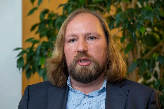 Deutschland, Berlin, Haus der Gewerkschaft, Interview mit Anton Hofreiter (Bild) B90 Grüne und Frank Werneke Vorsitzender der Vereinten Dienstleistungsgewerkschaft verdi, 03.02.2020