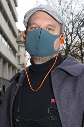 Face masks appear at London Fashion Week AW20 as coronavirus (COVID-19) fears hit numbers. Attendance is expected to be down, as the five-day event kicked off days after the virus was confirmed to have hit London. FEBRUARY 14th 2020  MDRx20456