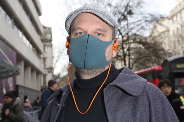 Face masks appear at London Fashion Week AW20 as coronavirus (COVID-19) fears hit numbers. Attendance is expected to be down, as the five-day event kicked off days after the virus was confirmed to have hit London. FEBRUARY 14th 2020  MDRx20456