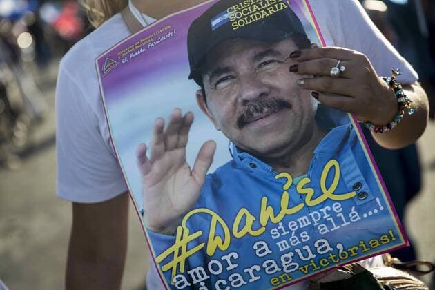 People participate during a walk for love, in Managua, Nicaragua, 15 February 2020. On this occasion the Sandinistas, who are the only ones authorized by the National Police to hold marches, walked under the slogan With Love Everything Can Be Done and Everything Can Be Beat, Women for Life and asked to vote for President Daniel Ortega, who has been in the power for 13 years, in the next general elections scheduled in November 2021. Sandinistas perform a walk for love while asking to vote for Ortega !ACHTUNG: NUR REDAKTIONELLE NUTZUNG!  Copyright: xJorgexTorresx AME3022 20200216-637174136867630860